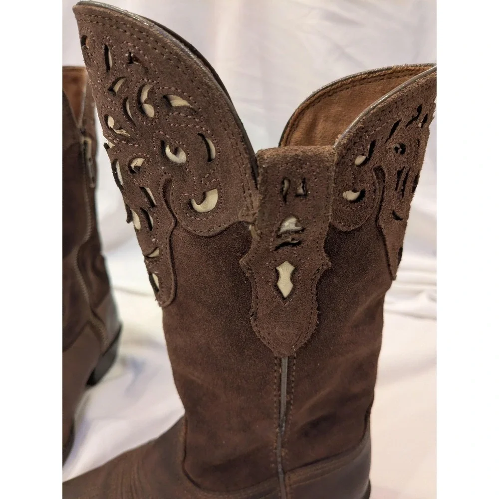 Ariat Boots Kids Size 11 Brown Leather Western Zip Cowboy Style 10010913